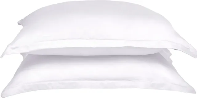 Coco & Cici TENCEL - Sateen Kussensloop Wit - 1 kussensloop 50x70 zonder volant