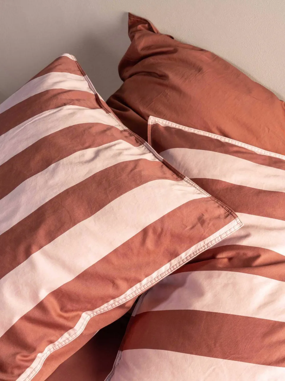 Essenza Minte Stripe dekbedovertrek terracotta, foto 7