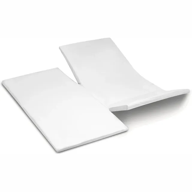 Zavelo Molton Dubbele Split-Topper Hoeslaken (100% Katoen) -Lits-jumeaux (160x210 cm) Wit