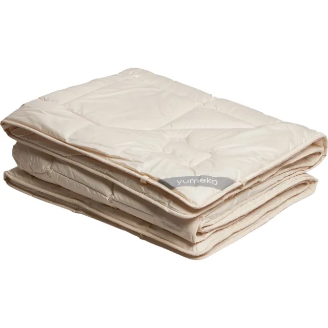 Yumeko dekbed wol lente/herfst 240x220 - Biologisch & ecologisch ecru