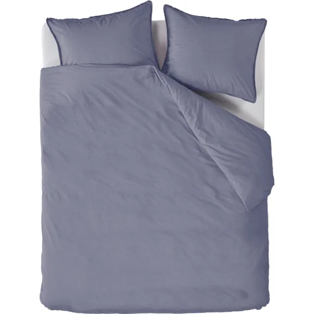 At Home by BeddingHouse One Colour dekbedovertrek - Lits-Jumeaux - 240x200/220 - Blauw