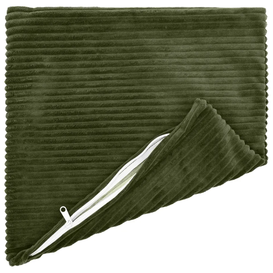 vidaXL Kussensloop 2 st HEERLEN Groen 50 x 50 cm corduroy, foto 4