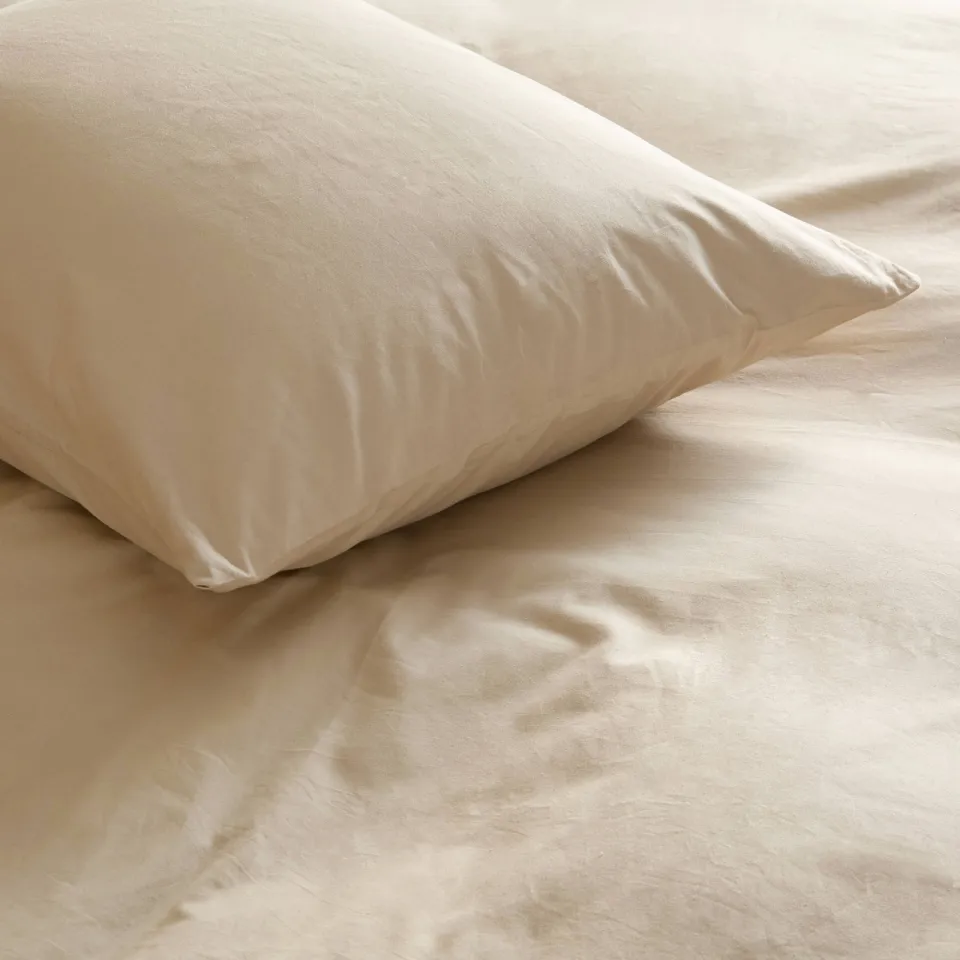 NOUS Living katoenen kussensloop beige
