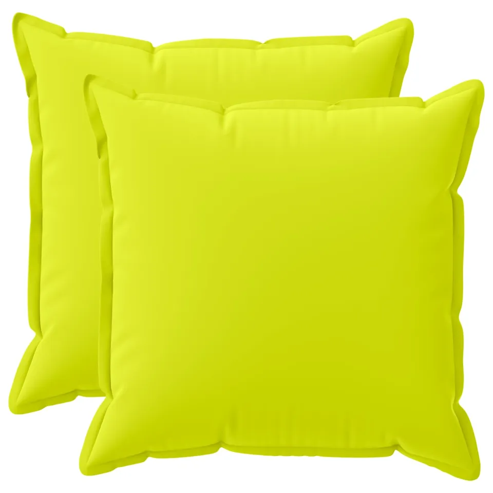 vidaXL Kussensloop 2 st HOUTEN Helder groen 55 x 55 cm Polyester, foto 3