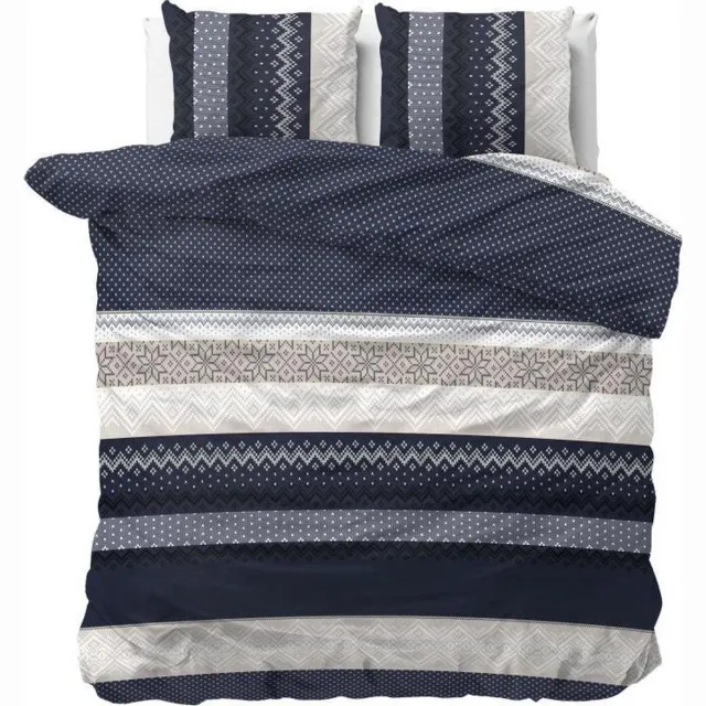 Sleeptime Elisabeth - Dekbedovertrekset - Lits-Jumeaux - 240x200/220 + 2 kussenslopen 60x70 - Donker Blauw