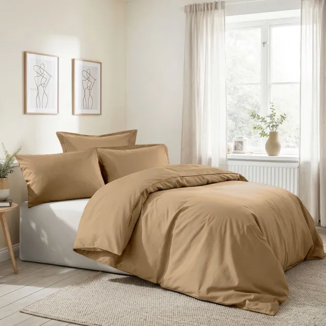 L'essentiel Maison Dekbedovertrekset – Light Brown – Katoen (Ranforce)