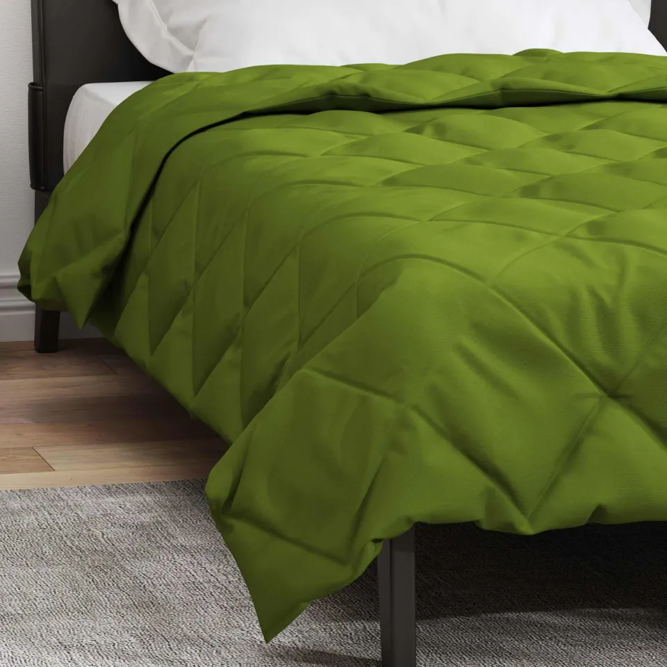 vidaXL Zomer Dekbed 220 x 140 cm 200 gsm Microvezel Groen, foto 4