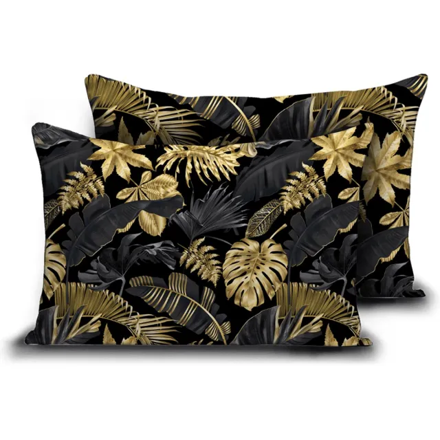 Zelesta Everyday Design Kussenslopen Golden Leaves - Kussenslopen 60 x 70 set van 2