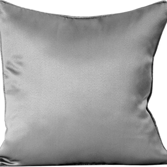 Chic Home Stijlvolle Kussenhoes 45x45 cm Staalgrijs - Luxe en Zacht