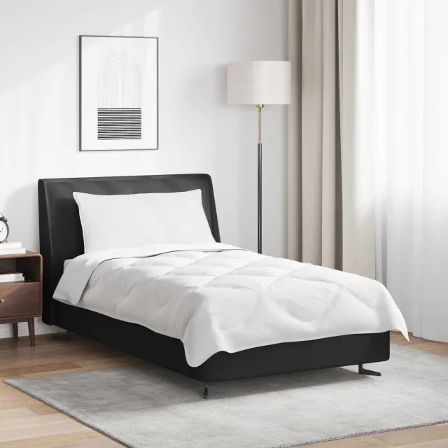 vidaXL Dekbed met kussen 2 st Wit Microvezel