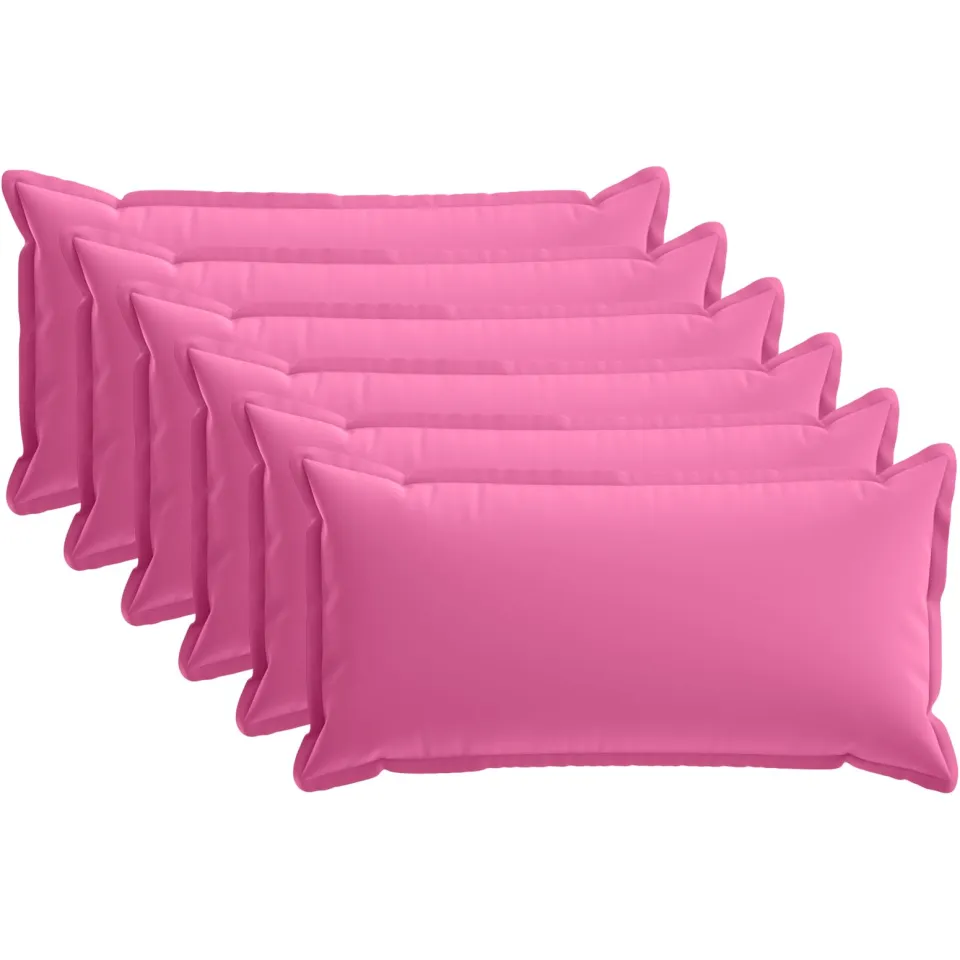 vidaXL Kussensloop 6 st HOUTEN Roze 40 x 70 cm Polyester