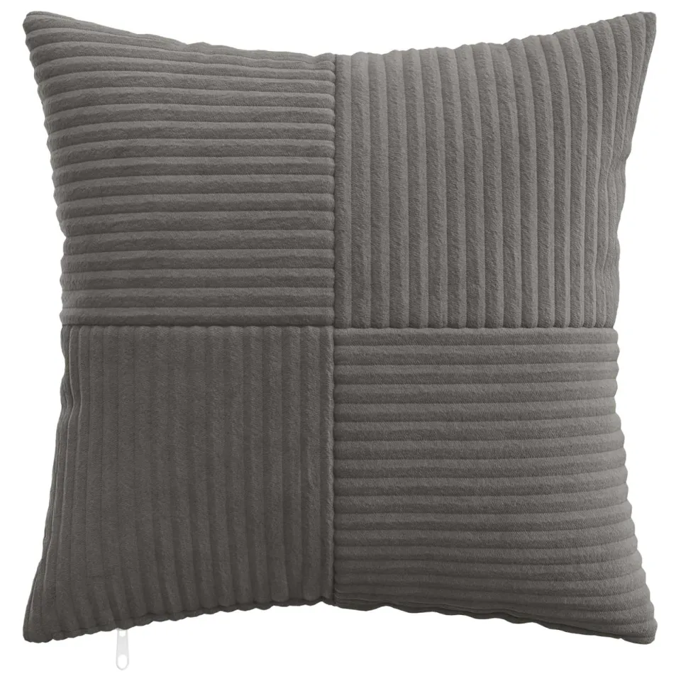vidaXL Kussensloop 6 st ALMELO Donkergrijs 50 x 50 cm corduroy