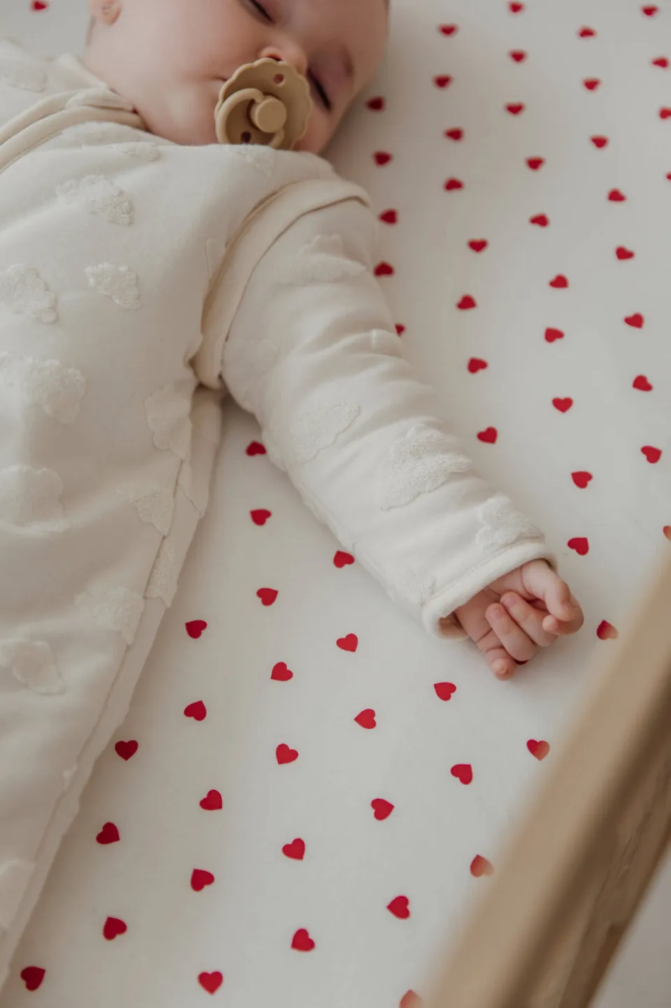 Meyco junior bed hoeslaken Sweet Heart white/red, foto 4