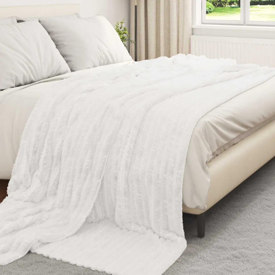 vidaXL Kleden 6 st Wit 240 x 220 cm 8,76 kg Fleece, foto 3
