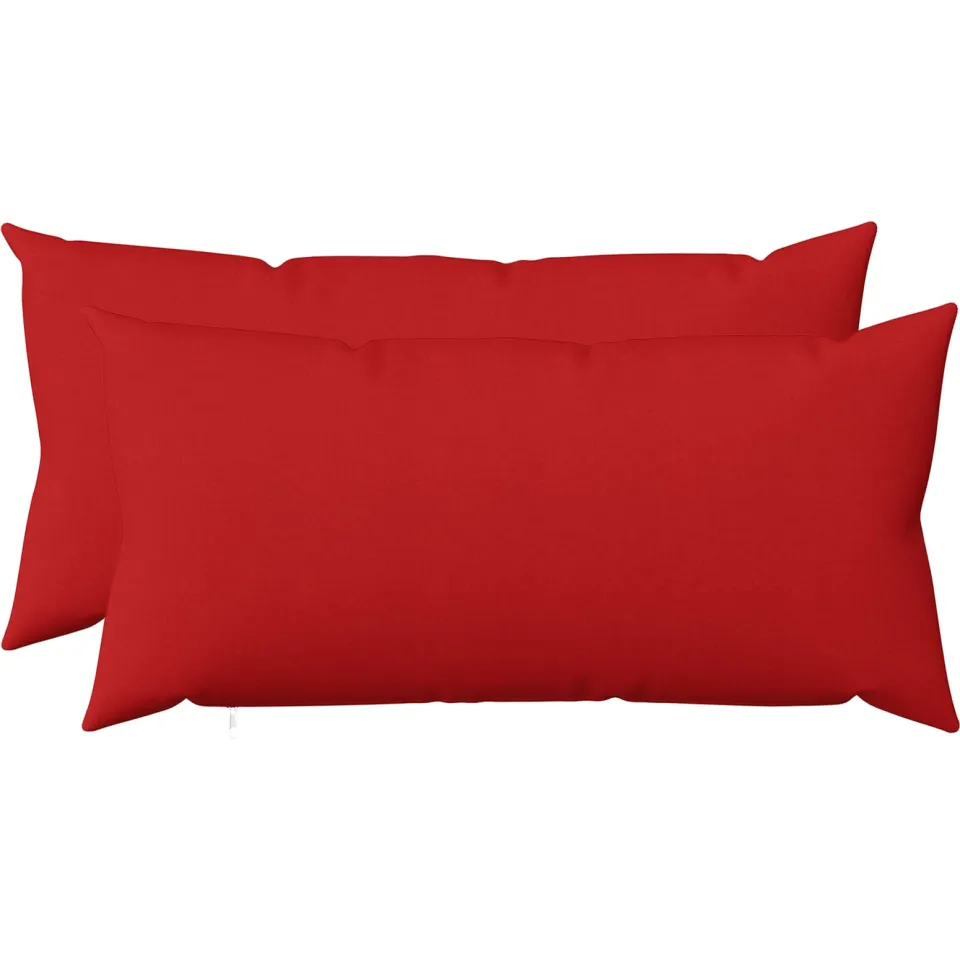 vidaXL Kussensloop 2 st HEERLEN Rood 40 x 70 cm Stof