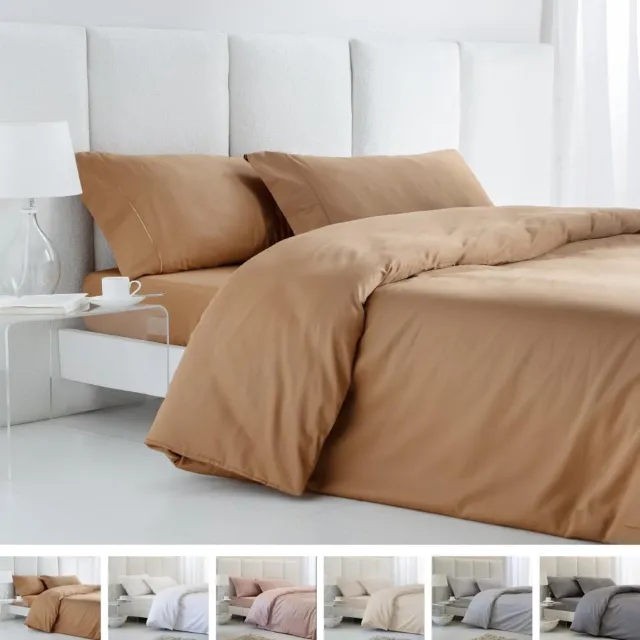 Duraxl Dekbedovertrek - Satijn - 300 draden - Terracotta