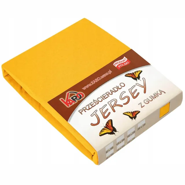 karo Jersey laken met elastiek 60x120 cm mosterdgeel KARO