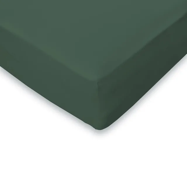 Eleganzzz Jersey Hoeslaken Dark Green 100x200 - 90x210/220cm - 35cm Hoekhoogte - Matras tot 30cm - 100% Katoen - Stretch Donker Groen