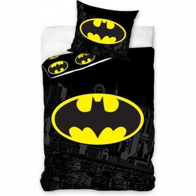 Carbotex Omkeerbaar dekbedovertrek Batman onder licentie Zwart