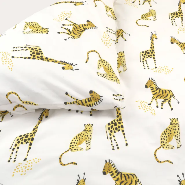 NOUS Kids katoenen dekbedovertrek ledikant dierenprint multi, foto 6