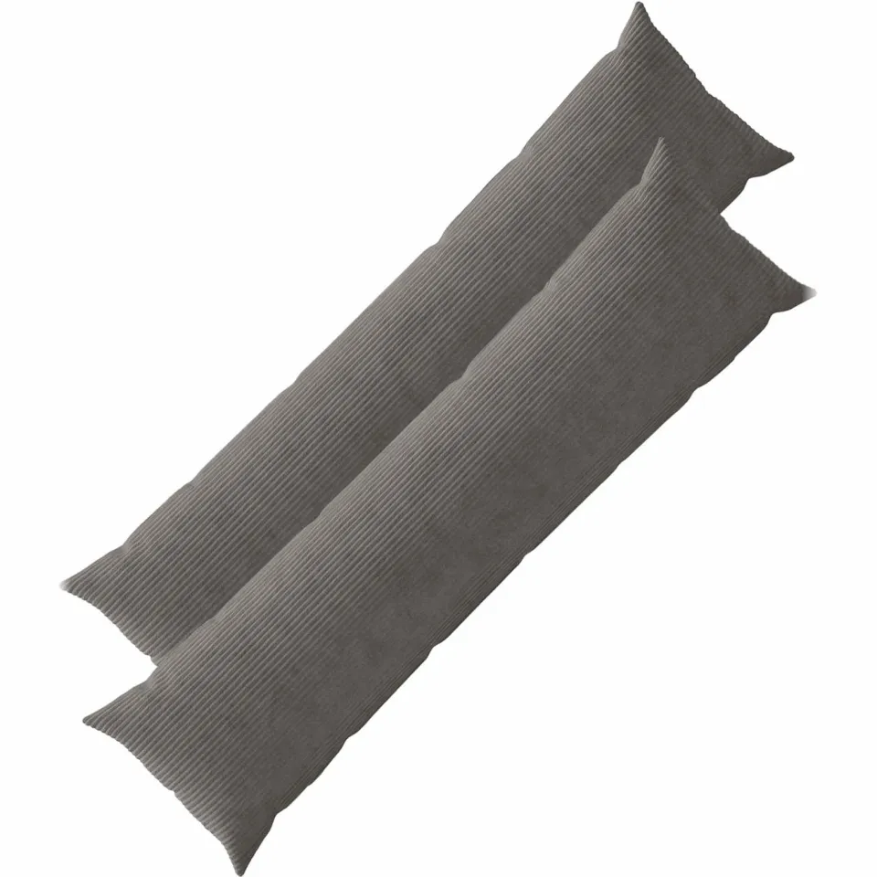 vidaXL Kussensloop 2 st HEERLEN Donkergrijs 40 x 145 cm corduroy, foto 3