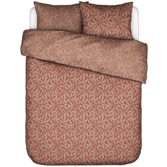Essenza lyocell-katoenmix, 50% lyocell, 50% brushed katoen twill dekbedovertrek clea Terracotta