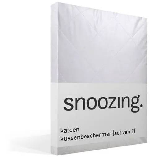 Snoozing Katoen - Kussenbeschermer - 60x70 cm - Wit