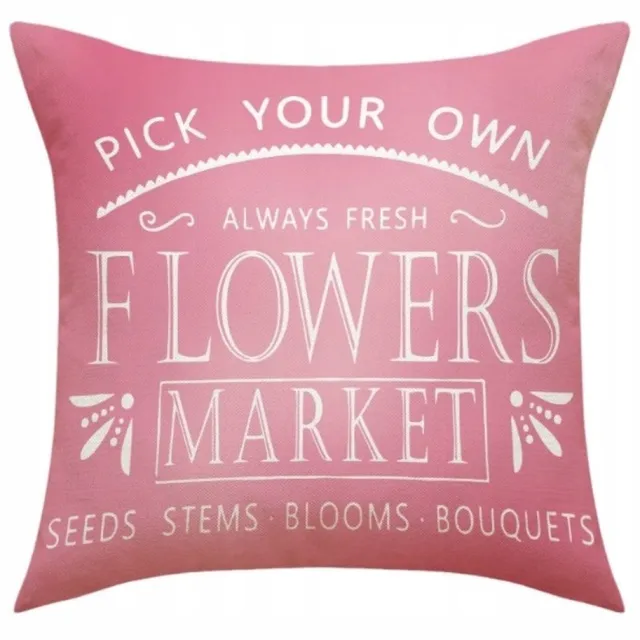 eCarla Decoratieve Kussensloop 45x45 cm - Bloemen Markt Stijl