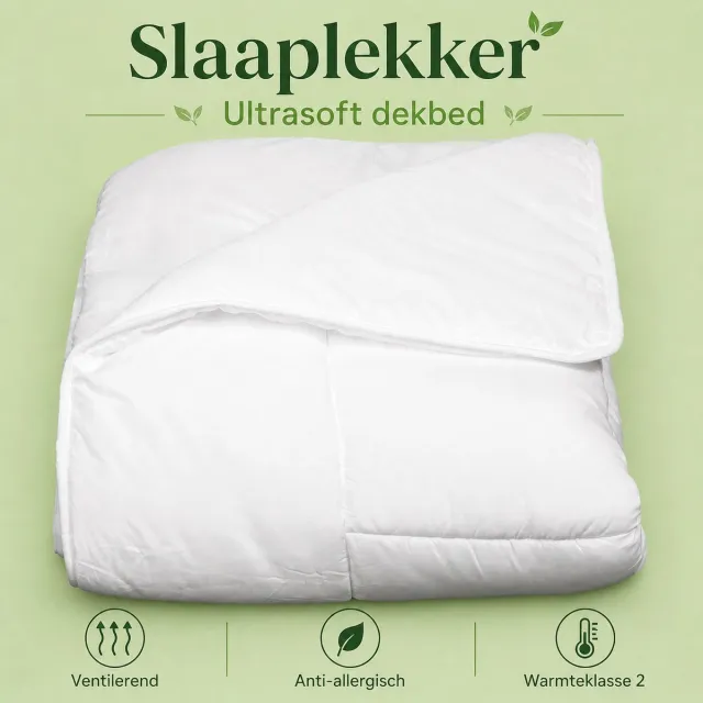 Queens Konstance Ultra Soft Microvezel dekbed - All Year dekbed - enkel - lits-jumeaux - 240 x 220 cm wit