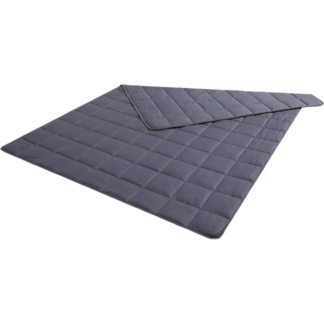 Polydaun Verzwaringsdeken - anti-stress deken - katoenen tijk - gewicht ± 7 kg - antraciet - 140x200 cm