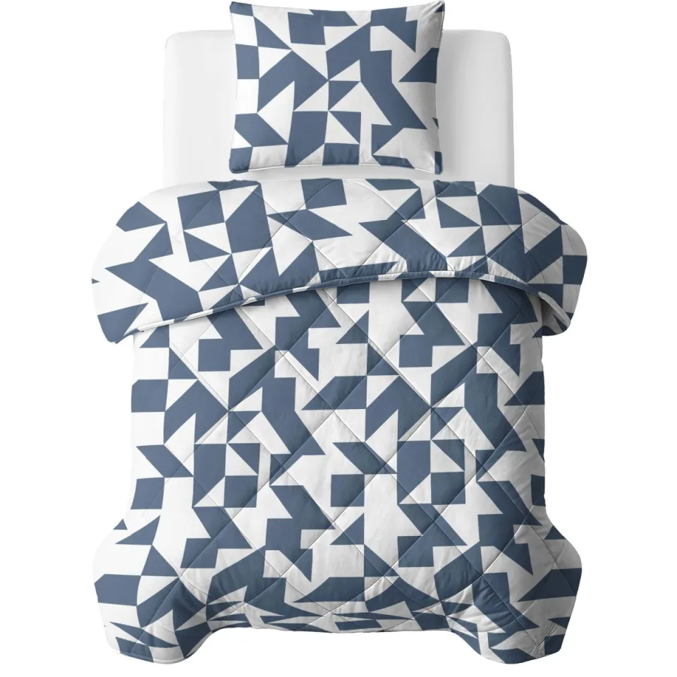 Sleeptime dekbed zonder overtrek met kussensloop Lazy Blauw