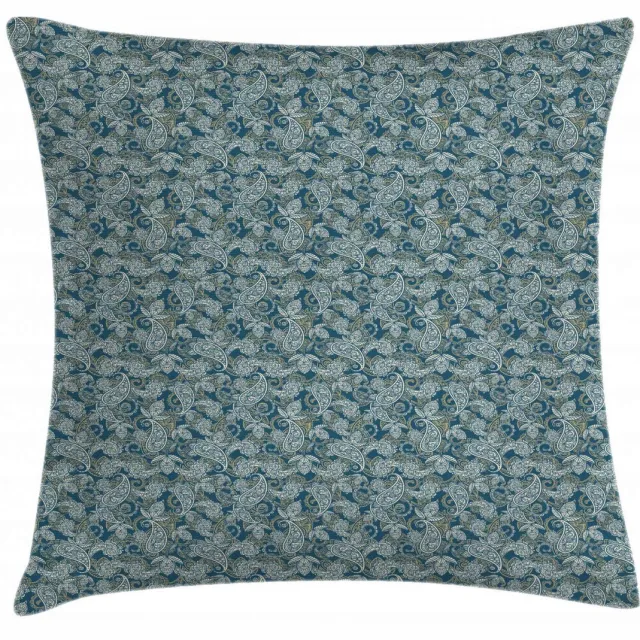 ABAKUHAUS Paisley kussenhoes – dubbelzijdig bedrukt – met rits – 45x45 cm Dunkelblau Beige