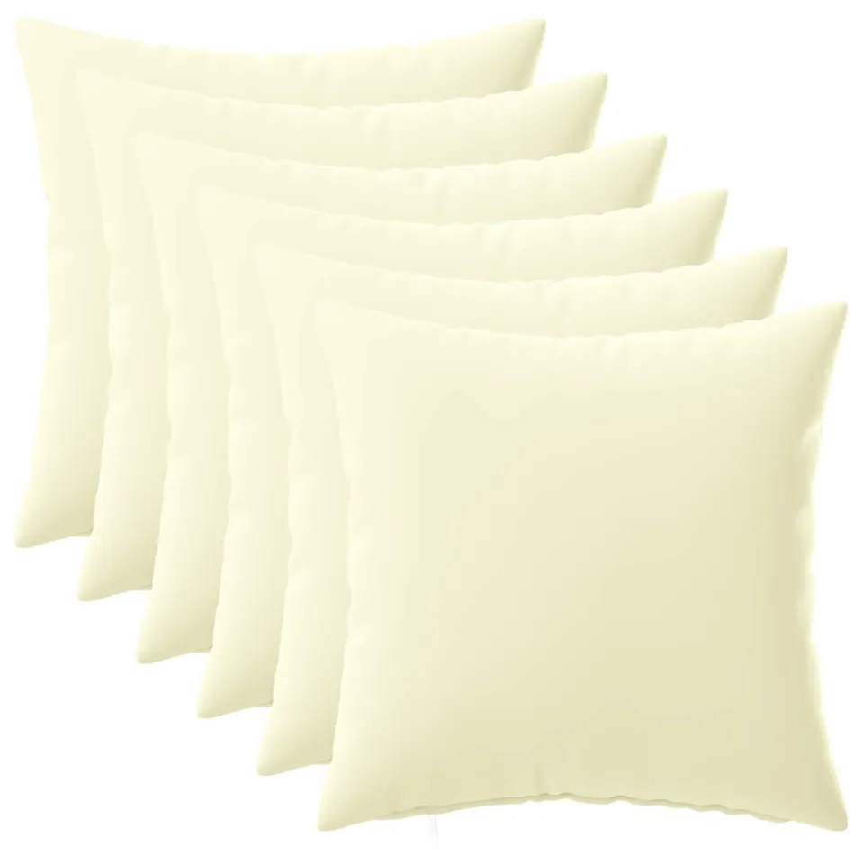 vidaXL Kussensloop 6 st HEERLEN Crèmekleurig 45 x 45 cm Polyester, foto 3