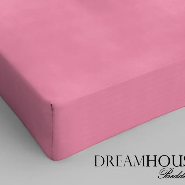 Dreamhouse Katoen Hoeslaken - 90x220 cm - Roze - Eenpersoons