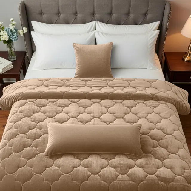 Sleep comfy Velura Series Dekbed - 160x220 cm | Taupe - Dekbed zonder overtrek - Ademend & Anti Allergie - Hoesloos Dekbed | Stijl, Comfort en Innovatie voor Elke Dag & Nacht | Camping & In de Caravan