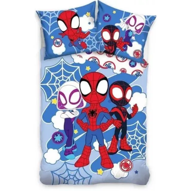 Spider-Man Spidey Peuterdekbedovertrek - Katoen Lichtblauw