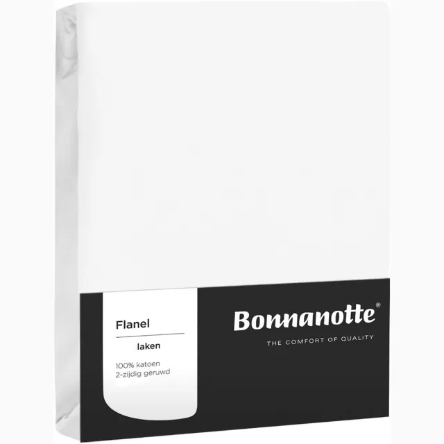 Bonnanotte Flanel Laken - Wit