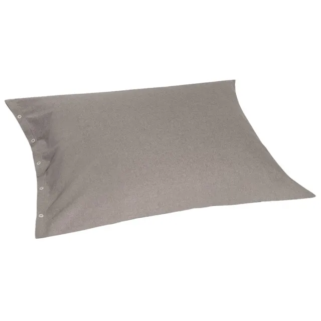 Yumeko kussensloop flanel stone bruin 70x90 - Biologisch & ecologisch - 1 stuk Stone Brown
