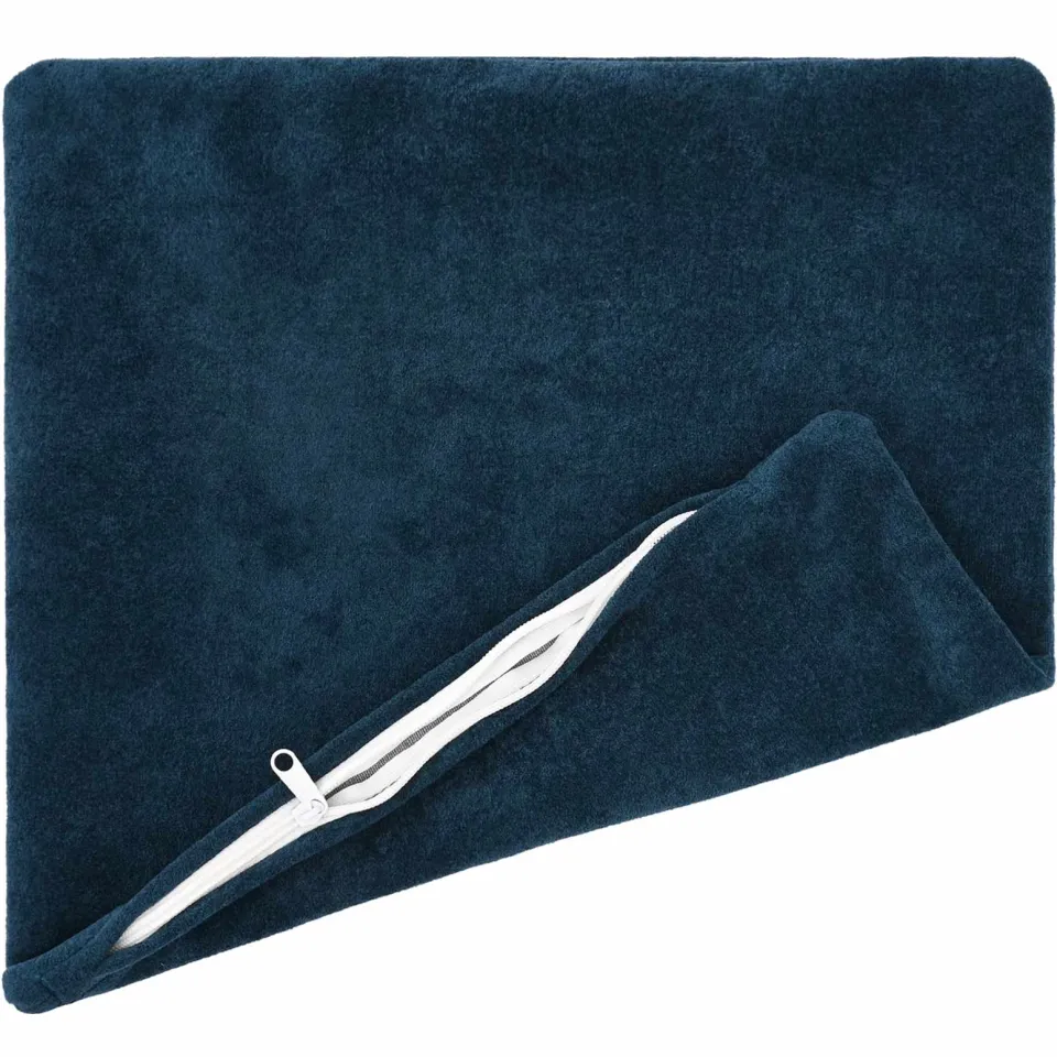 vidaXL Kussensloop 2 st HEERLEN Blauw 40 x 40 cm Microfiber Fleece, foto 3
