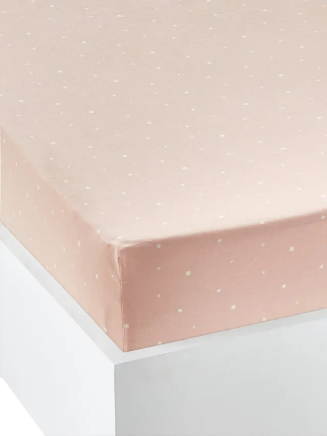 vertbaudet Hoeslaken kinderbedje KAT WOW roze
