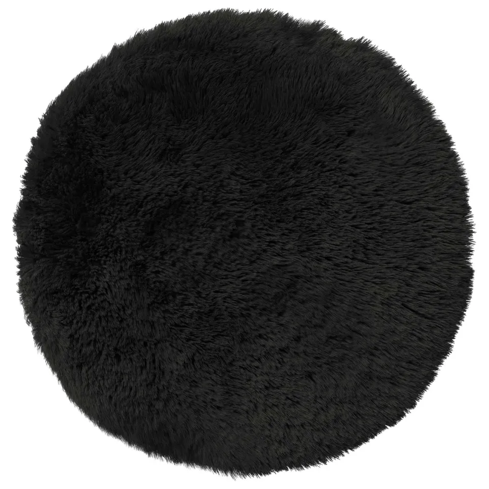 vidaXL Kussensloop 2 st HEERLEN Zwart Dia. 60 cm PV Fleece