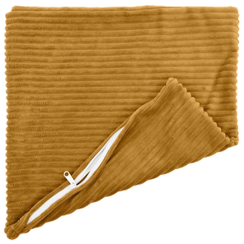 vidaXL Kussensloop 12 st HEERLEN Geel 45 x 45 cm corduroy, foto 4