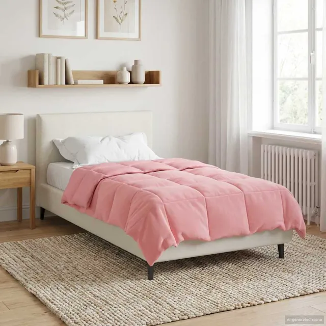 vidaXL Vol jaar dekbed 155 x 220 cm Microfiber (100% polyester) Roze