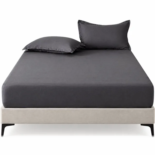 SWGOTA Hoeslaken 140 x 200 cm - Donkergrijs - Polyester - Effen uitvoering