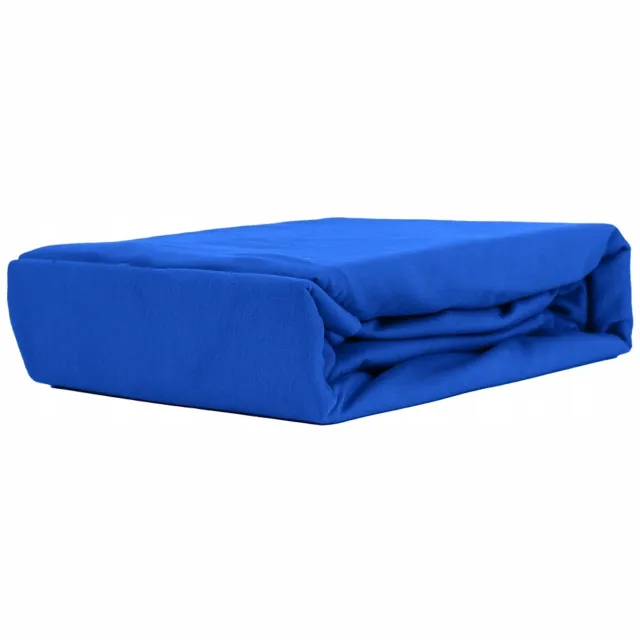 Kam-Pol Jersey Hoeslaken VIP Blauw 160x200 cm - 30 cm Zijhoogte