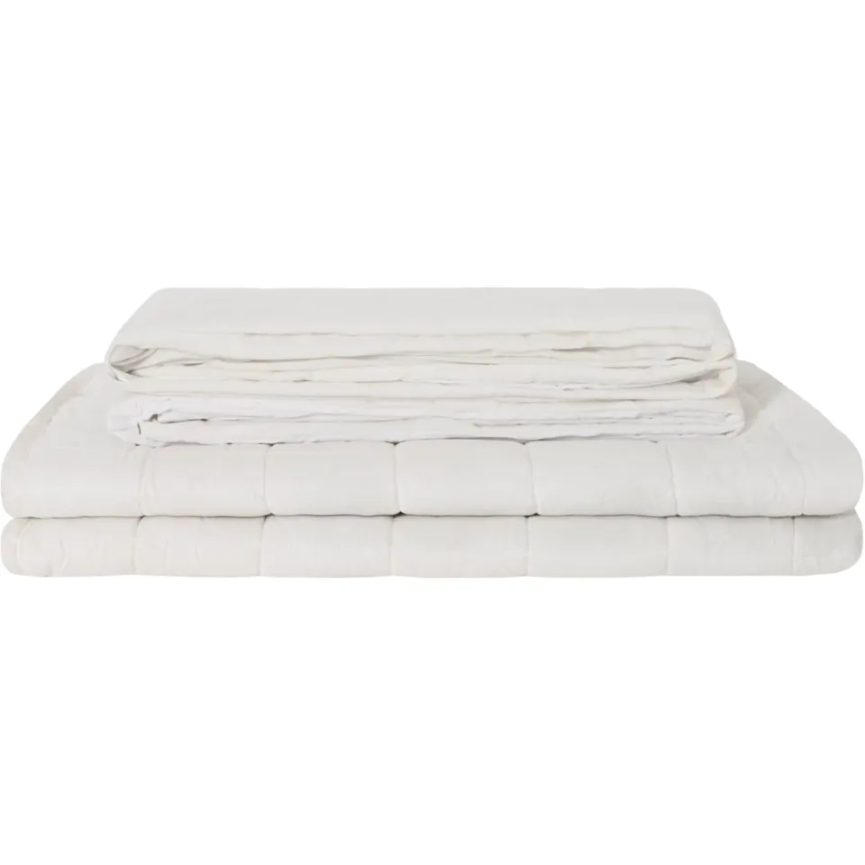 vidaXL Verzwaarde Dekens Wit 122 x 183 cm 9 kg Stof