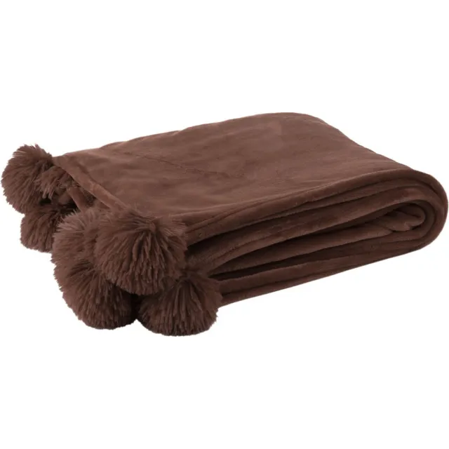 Dulaire Pluche Plaid Bruin 170 x 130 cm
