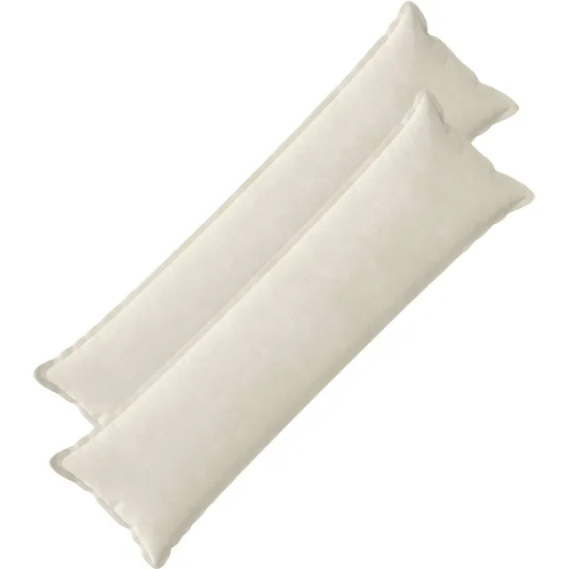 vidaXL Kussensloop 2 st HOUTEN Crèmekleurig 40 x 145 cm