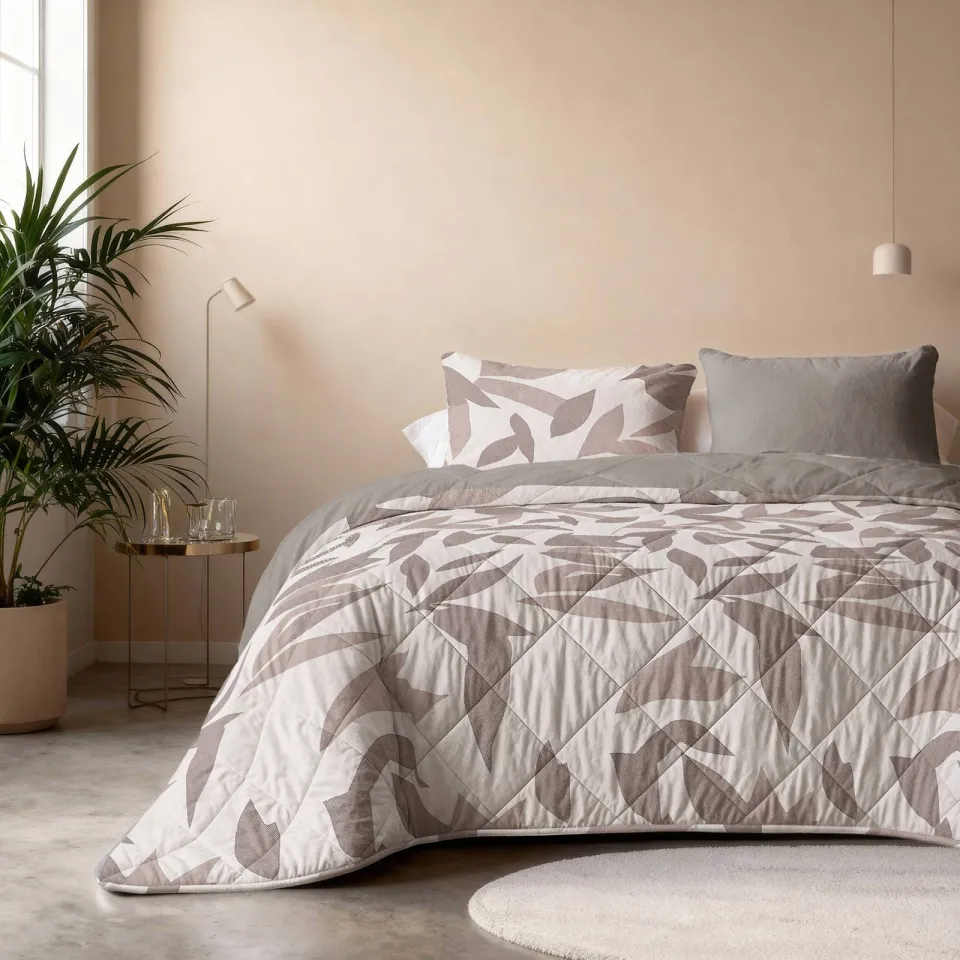 W dekbed zonder overtrek met kussensloop Lazy - omkeerbaar design zand-offwhite, foto 4