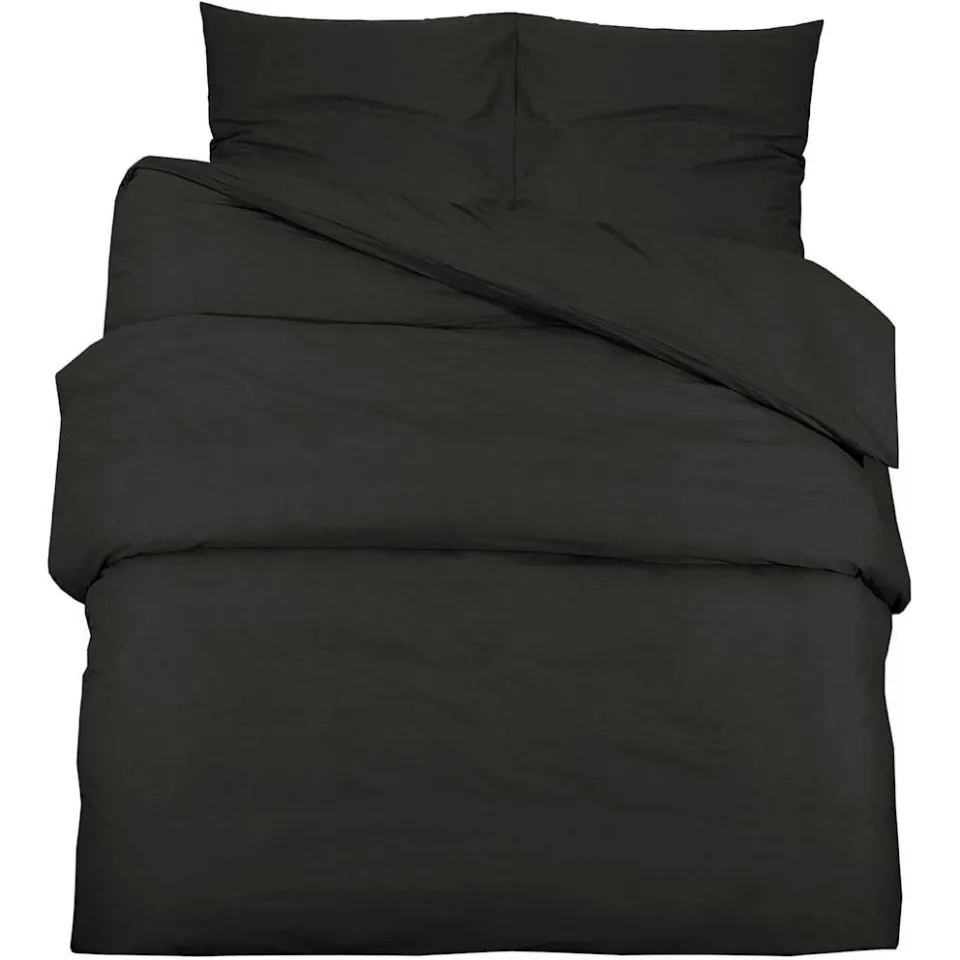 vidaXL Dekbedovertrekset 200x200 cm katoen zwart
